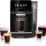 Bosch Fully Automatic Coffee and Espresso Machine - 35 Drinks, Double Cup Barista Style Super Coffee Maker - Touchscreen, Large Bean Capacity - Easy Clean, Maintenance - Black - TPU60309