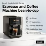 Bosch Fully Automatic Coffee and Espresso Machine - 35 Drinks, Double Cup Barista Style Super Coffee Maker - Touchscreen, Large Bean Capacity - Easy Clean, Maintenance - Black - TPU60309 - Image 2