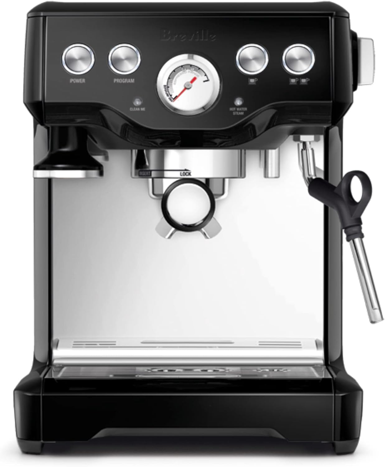Breville-Infuser-Espresso-Machine-BES840XL-1025-x-125-x-1325.jpg Breville Infuser Espresso Machine BES840XL, 10.25 x 12.5 x 13.25 Inches, Black Sesame - Image 1