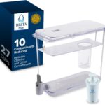 Brita Extra-Large 27-Cup Water Dispenser with BritaPlus Filter, WQA NSF/ANSI Certified, Reduces 2X Contaminants vs. Standard, Reduces Chlorine, Zinc, Copper, Mercury & More, 1 Filter Included, White