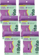 Brite by Scotch-Brite Scrub & Wipe Scrubber, 6 Pack of Scrubbers