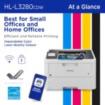 Brother HL-L3280CDW Wireless Compact Digital Color Printer with Laser Quality Output, Duplex, Mobile Printing & Ethernet | Includes 2 Month Refresh Subscription Trial¹,Works with Alexa - Image 2