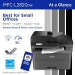 Brother MFC-L2820DW Wireless Compact Monochrome All-in-One Laser Printer with Copy, Scan and Fax, Duplex, Black & White | Includes Refresh Subscription Trial(1), Works with Alexa - Image 2