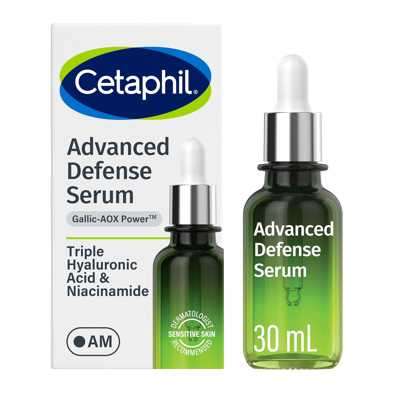 CETAPHIL-Advanced-Defence-Serum-for-Stressed-Sensitive-Skin-with-Gallic.jpg CETAPHIL Advanced Defence Serum for Stressed Sensitive Skin with Gallic Acid & Vitamin E, AM Face Serum, Strengthens Skin Against Daily Stressors, Dermatologist Recommended, 1 fl oz Dropper Bottle - Image 1