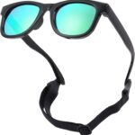 COASION Bendable Flexible Polarized Newborn Baby Sunglasses with Strap for Infant Boys Girls Age 0-24 Months CA8042