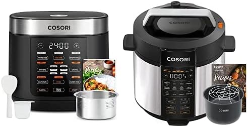 COSORI-10-Cup-Rice-Cooker-Pressure-Cooker-with-18.jpg COSORI 10 Cup Rice Cooker + Pressure Cooker with 18 Functions & 13 Presets, Including Rice, Slow Cook, Steam, Saute, Sous Vide - Image 1
