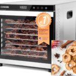COSORI Food Dehydrator for Jerky, 10 Trays, 16.2ft² Drying Space, 165°F Temperature Control, 48H Timer, 1000W Dehydrator Machine, Stainless Steel, for Herbs, Fruit, Meat, and Yogurt, Silver