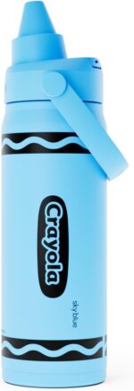 CamelBak Crayola Chug Insulated Stainless Steel Water Bottle, Cold Retention Design with Spill Resistant Chug Lid for Everyday Hydration, 16oz, Sky Blue