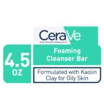 CeraVe Foaming Cleanser Bar, Soap-Free Body and Face Cleanser Bar for Oily Skin, Fragrance Free, 4.5 Ounce - Image 2