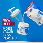 CeraVe Moisturizing Cream, Body and Face Moisturizer for Dry Skin, Body Cream with Hyaluronic Acid and Ceramides, Daily Moisturizer, Oil-Free, Fragrance Free, Non-Comedogenic, 16 Ounce Refill