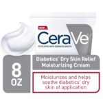 CeraVe Moisturizing Cream for Diabetics’ Dry Skin, Urea Cream with Bilberry for Face and Body, Fragrance Free & Paraben Free, 8 Ounce - Image 2