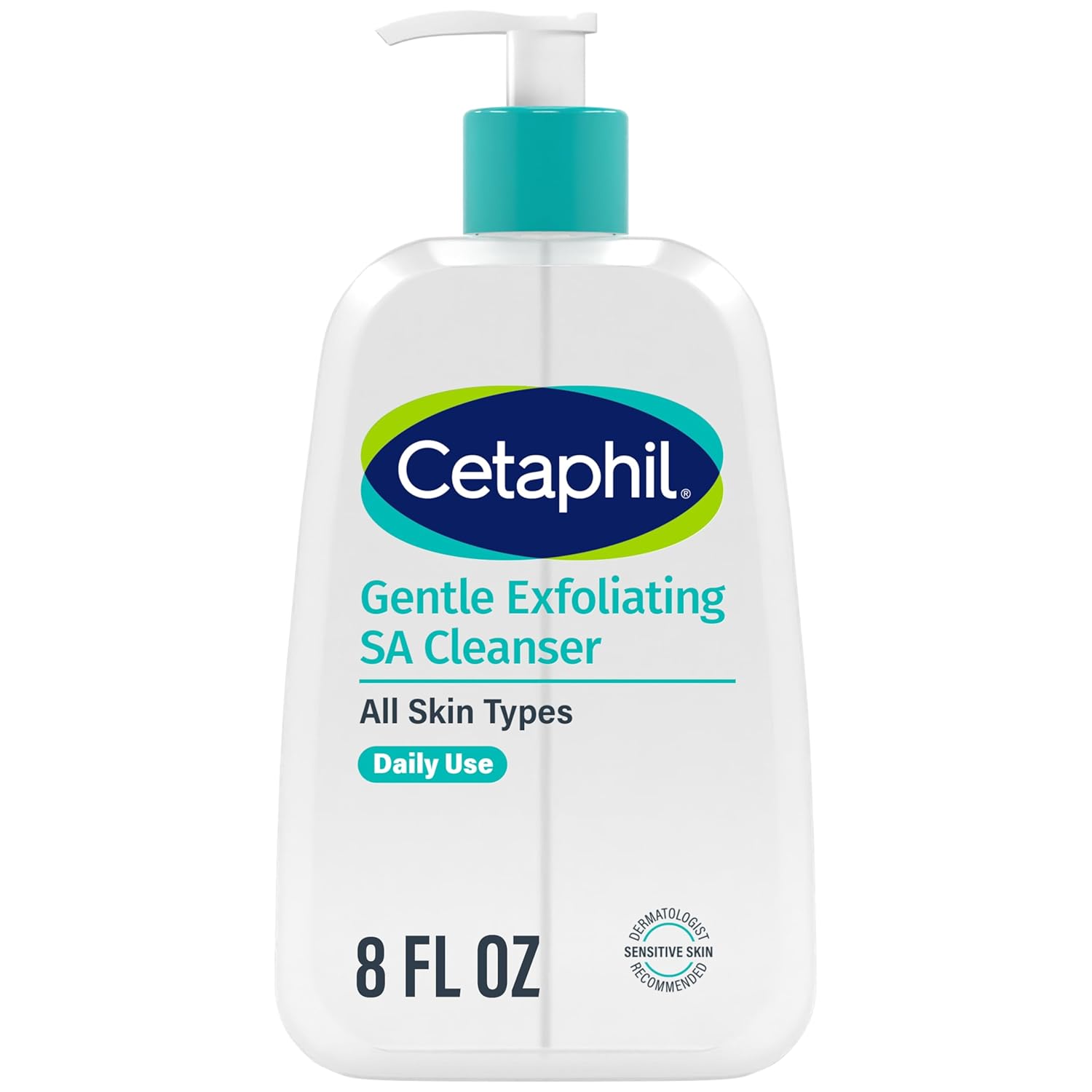 Cetaphil-Gentle-Exfoliating-SA-Cleanser-Foaming-Gel-Cleanser-for-All.jpg Cetaphil Gentle Exfoliating SA Cleanser, Foaming Gel Cleanser for All Skin Types, 8 Oz Pump Bottle, Salicylic Acid, Mandelic Acid & Gluconolactone, Gently Exfoliates, Dermatologist Recommended Brand - Image 1