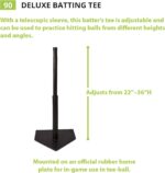 Champion Sports Deluxe Batting Tee – Adjustable Rubber Baseball & Softball Tee on Home Plate, Multiple Styles - Image 2