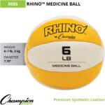 Champion Sports Leather Medicine Balls – Durable Weighted Balls for Strength, Core & Conditioning Training - Image 2