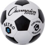 Champion Sports Retro Soccer Ball – Sizes 3, 4, 5, Soft Touch, All Weather, Official Size & Weight Ball for Training, Games, Outdoor & Indoor Play