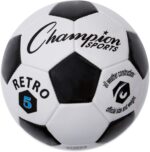 Champion Sports Retro Soccer Ball – Sizes 3, 4, 5, Soft Touch, All Weather, Official Size & Weight Ball for Training, Games, Outdoor & Indoor Play