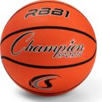 Champion Sports Rubber Basketballs – Durable Indoor & Outdoor Training & Recreational Game Balls, Multiple Sizes & Colors
