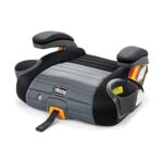 Chicco GoFit ClearTex Plus Backless Booster Car Seat, Latch Attachment, Quick-Release Latch Removal, Portable Car Booster Seat for Children at Least 4 Years Old and 40-110 lbs, Obsidian/Black