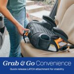 Chicco GoFit ClearTex Plus Backless Booster Car Seat, Latch Attachment, Quick-Release Latch Removal, Portable Car Booster Seat for Children at Least 4 Years Old and 40-110 lbs, Obsidian/Black - Image 2
