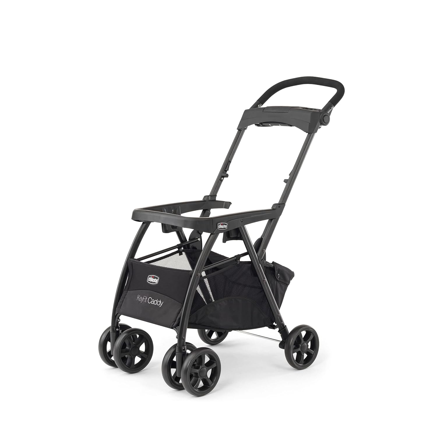 Chicco-KeyFit-Caddy-Frame-Stroller-Accepts-All-Chicco-Infant-Car.jpg Chicco KeyFit Caddy Frame Stroller, Accepts All Chicco Infant Car Seats, Adjustable Handle, Parent Tray, Black/Black - Image 1