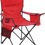 Coleman Portable Camping Chair with 4-Can Cooler, Cushioned Seat & Back with Side Pockets & Cup Holder, Carry Bag Included, Great for Camping, Tailgating, Firepits, Patio, & More