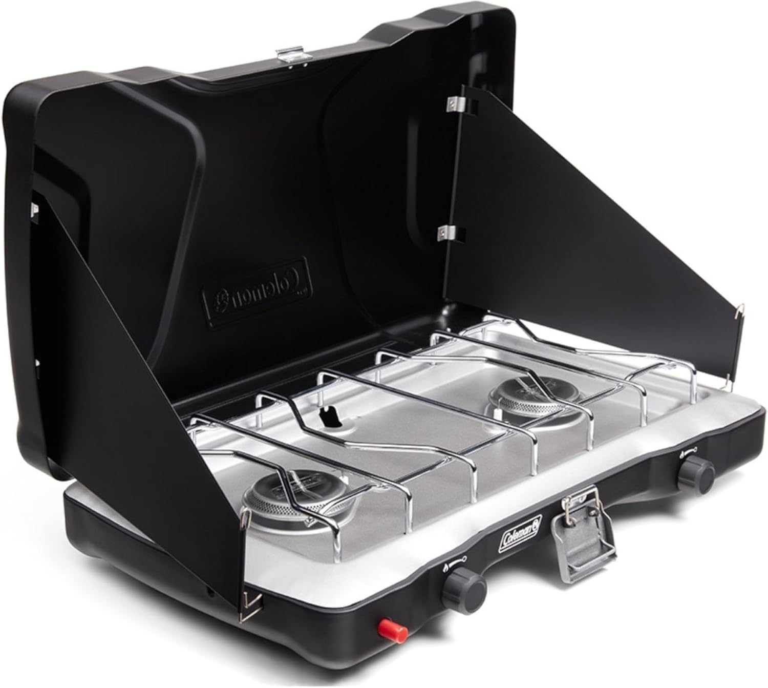 Coleman-Triton-2-Burner-Propane-Camping-Stove-with-InstaStart-Ignition-Portable.jpg Coleman Triton+ 2-Burner Propane Camping Stove with InstaStart Ignition, Portable Camping Cooktop with 2 Adjustable Burners & Wind Guards, 22,000 BTUs of Power for Camping, Tailgating, Grilling - Image 1