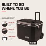 Coleman Xtreme Rolling Cooler with Wheels, Extra-Walled Insulation Keeps Ice up to 5 Days, Portable Wheeled Hard Chiller - Image 2
