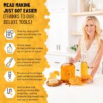 Complete Mead Making Kit for Beginners – Home Brewing Starter Kit – Includes 1 Gallon Glass Jug Carboy - Alcohol Hydrometer for Alcohol Test – Auto Siphon – Airlock – How to Guide and More - Image 2