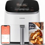 Cosori 9-in-1 TurboBlaze Air Fryer 6 Qt, Smart Control, 90°–450°F, Shake Reminders, Precise Heating for Even Results, Air Fry, Roast, Bake, Broil, Dry, Frozen, Proof, Reheat, Keep Warm, 120V, Cream