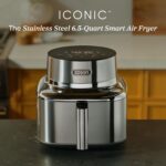 Cosori Iconic Stainless Steel 6.5 Qt Smart Air Fryer, PFAS-Free Ceramic Coating, Max 450°F, Consistent Cooking, Air Fry, Roast, Bake, Dry, Proof, Reheat, Dishwasher-Safe Basket, Chef-Crafted Recipes - Image 2