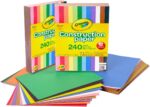 Crayola Construction Paper Bulk Pack (480 Sheets) – 10 Assorted Colors, 9x12, Teacher School Supplies & Classroom Must Haves, Card Making Craft Supplies, Art Paper