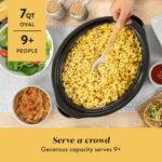 Crock-Pot 7-Quart Manual Slow Cooker, Family Size Serves 8+ People & Fits 6-lb Roast, Removable Stoneware with Warming Setting, Dishwasher Safe for Easy Cleanup, Stainless Steel - Image 2