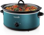 Crock-Pot 7-Quart Manual Slow Cooker, Family Size Serves 8+ People & Fits 6-lb Roast, Removable Stoneware with Warming Setting, Dishwasher Safe for Easy Cleanup, Turquoise - Image 2