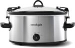 Crock-Pot SCCPVL600S Cook' N Carry 6-Quart Oval Manual Portable Slow Cooker, Silver