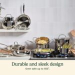 Cuisinart 17-Piece Stainless Steel Cookware Set, Chef's Classic Steel Collection with Pure Aluminum Core for Quick and Even Heat, Cool Grip Handles, Dishwasher Safe, 77-17N - Image 2