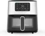 Cuisinart Air Fryer, 6-Quart Basket Large Fryer with 5 Cooking Functions to Roast, Bake, Broil, Air Fry and Keep Warm, 5 Airfryer Presets, Dishwasher-Safe Parts, AIR-200NAS, Stainless Steel & Black