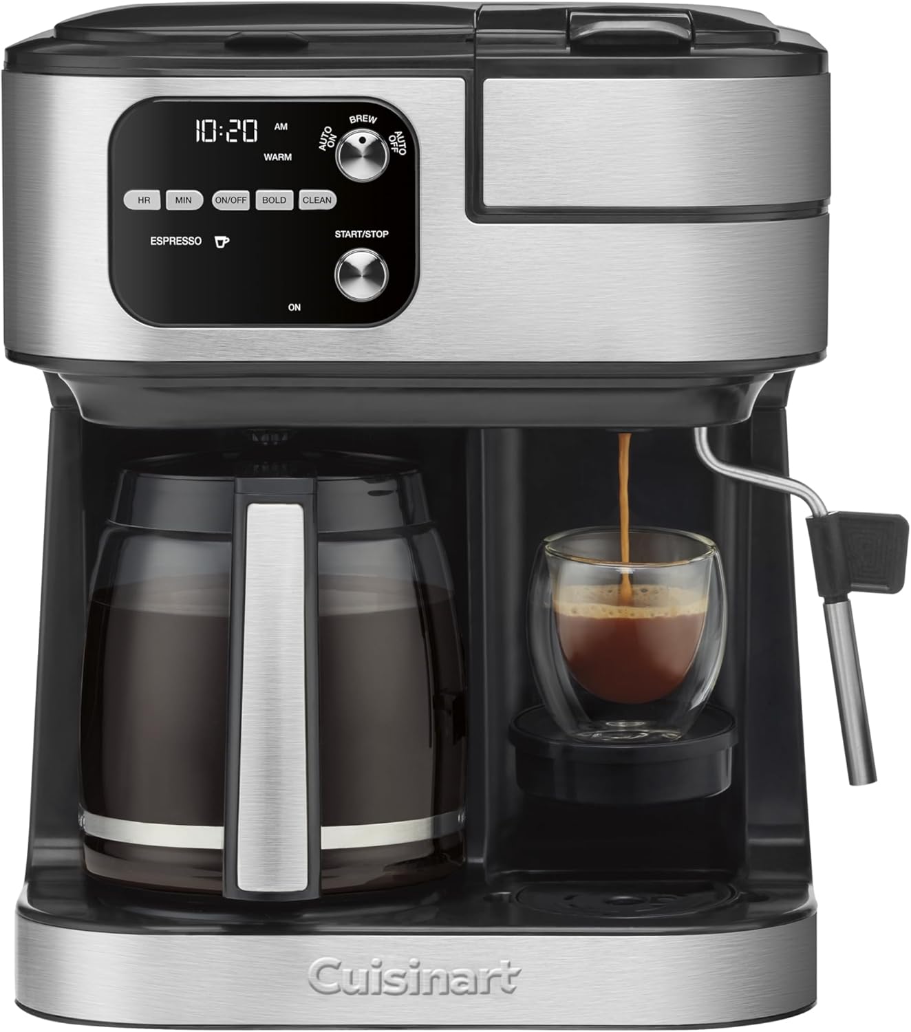 Cuisinart-Coffee-Center-Barista-Bar-4-in-1-Coffee-Maker-Single-Serve-Pods.jpg Cuisinart Coffee Center Barista Bar 4-in-1 Coffee Maker, Single-Serve Pods Compatible, Coffeemaker, Three Brewing Sizes, SS-4N1NAS, Black - Image 1
