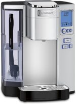 Cuisinart Coffee Maker, Single Serve 72-Ounce Reservoir Pod Coffee Machine, Programmable Brewing & Hot Water Dispenser, 5 Cup-Size Settings, Stainless Steel, SS-10P1, Silver