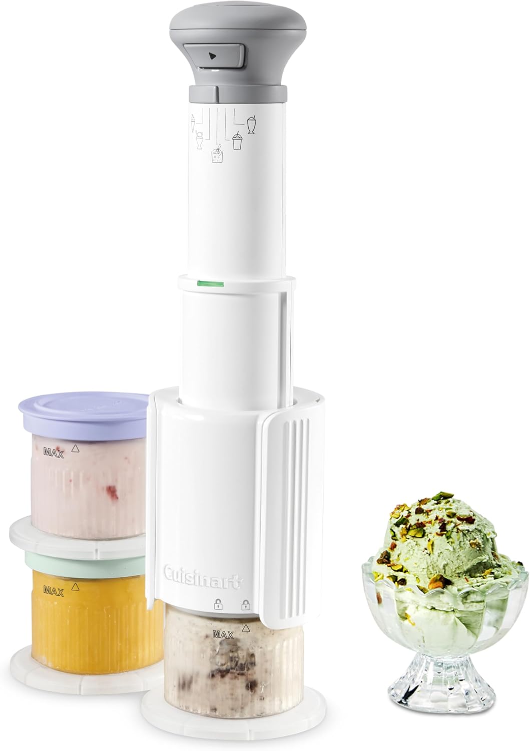 Cuisinart-Ice-Cream-Maker-–-Cuisinart-FastFreeze-5-in-1-Ice-Cream.jpg Cuisinart Ice Cream Maker – Cuisinart FastFreeze 5-in-1 Ice Cream, Milkshakes, Slushies, Sorbets and Mix-Ins, Freeze Wand, Two 0.5-Pint Mixing Cups with Lids, Easy to Clean, ICE-FD10 - Image 1