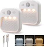 DAMI Motion Sensor Night Lights Rechargeable with Timer, Battery Cabinet Light with 3 Color Temperatures Stepless Dimming, Magnetic Closet Light for Travel, RV, Cruise Essentials 2026