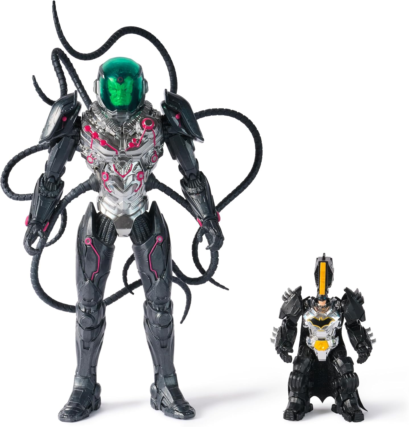 DC-Comics-Metal-Force-Brainiac-vs-Batman-Figure-Pack.jpg DC Comics Metal Force Brainiac vs Batman Figure Pack | 12-Inch Brainiac with Poseable Tentacles, Exclusive 4-Inch Batman Figure, Pretend Play Gifts for Kids & Collectors Ages 4+ - Image 1