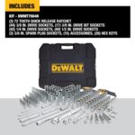 DEWALT 192 Pcs. Mechanics Tool Set, 1/2, 1/4, 3/8 Socket Set, SAE and Metric Socket Wrench Set, Hard Shell Tool Box (DWMT75049) - Image 2