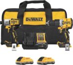 DEWALT 20V MAX XR Impact Driver and Hammer Drill Cordless Power Tool Combo Kit, Includes 2 x 4ah POWERPACK Batteries and a Charger (DCK250QQ2)