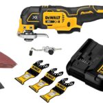 DEWALT 20V MAX XR Oscillating Multi-Tool Kit, Oscillating Tool Accessories, Cordless, 3-Speed, Quick Blade Change, Sand Paper, Blades, Battery and Charger Included (DCS356D1)