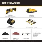 DEWALT 20V MAX XR Oscillating Multi-Tool Kit, Oscillating Tool Accessories, Cordless, 3-Speed, Quick Blade Change, Sand Paper, Blades, Battery and Charger Included (DCS356D1) - Image 2