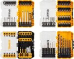 DEWALT Drill Bit Set, 21 Pc. Titanium Nitride Coated Pilot Point DEWALT Bit Set with Case for Wood, Metal and Plastic (DW1361)