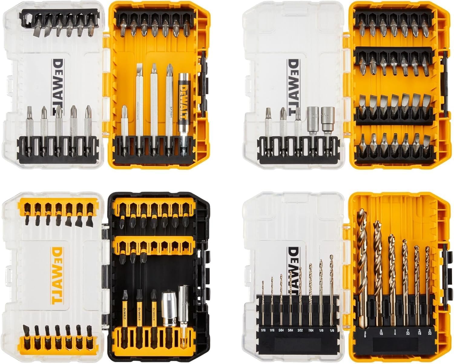 DEWALT-Drill-Bit-Set-21-Pc-Titanium-Nitride-Coated-Pilot.jpg DEWALT Drill Bit Set, 21 Pc. Titanium Nitride Coated Pilot Point DEWALT Bit Set with Case for Wood, Metal and Plastic (DW1361) - Image 1