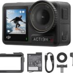 DJI Osmo Action 4 Essential Combo, Waterproof Action Camera with 1/1.3" Sensor, 4K/120fps Video, Stunning Low-Light Imaging, 10-bit & D-Log M Color Performance, Long-Lasting 160 Mins, Vlogging Camera