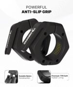 DMoose Fitness Barbell Clips 2 Inch (Pair) - Quick Release Olympic Barbell Clamps & Collars with Anti Slip TPR Grip for Secure Weightlifting and Powerlifting - Weight Clips for Bars at Home or Gym - Image 2