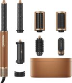 DREAME AirStyle Pro 7-in-1 Hair Styler & High Speed Dryer | Snap-on Attachments for Curling, Smoothing, Volumizing | Fast Drying, Frizz Control, Cool Shot | Luxury Leather Package, 120V Voltage